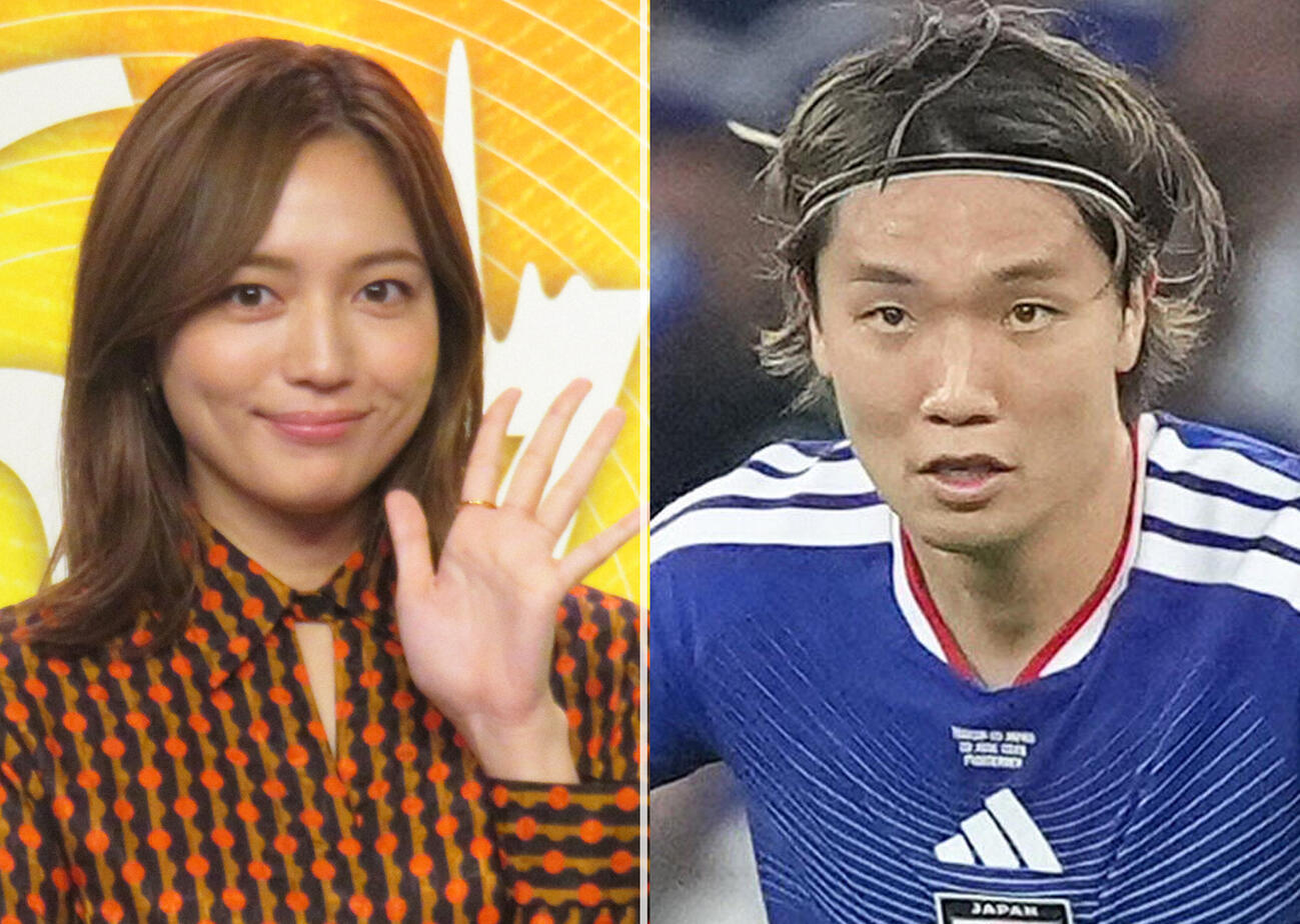 川口春奈（左）と板倉滉