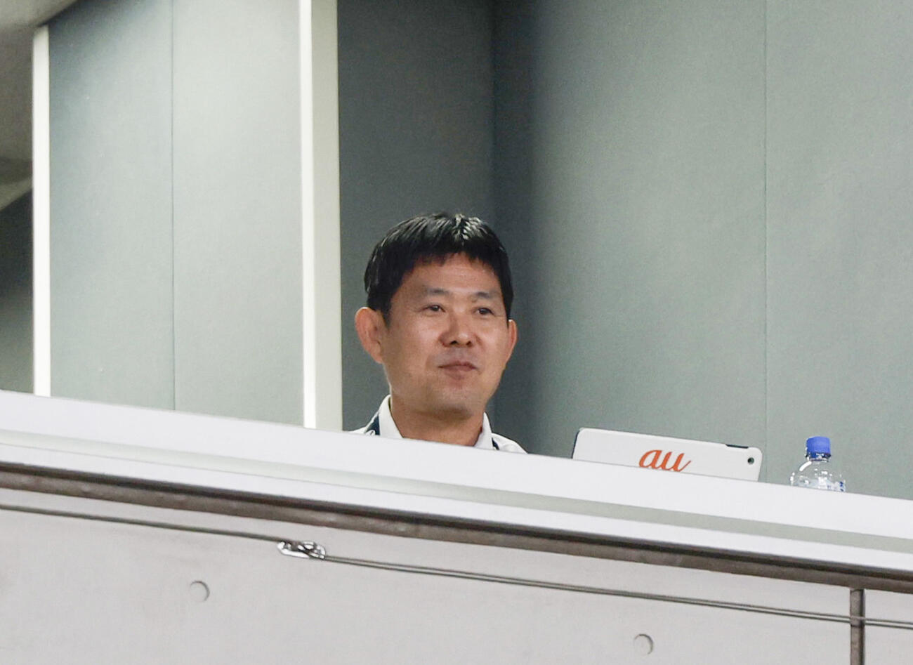 浦和－岡山戦の視察に訪れた日本代表の森保監督＝埼玉スタジアム