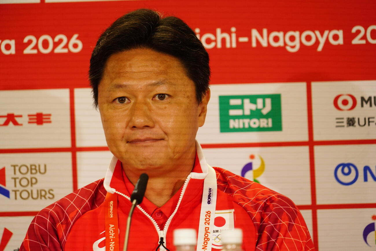 愛知・名古屋アジア大会の公式会見に出席したU－21日本代表大岩剛監督