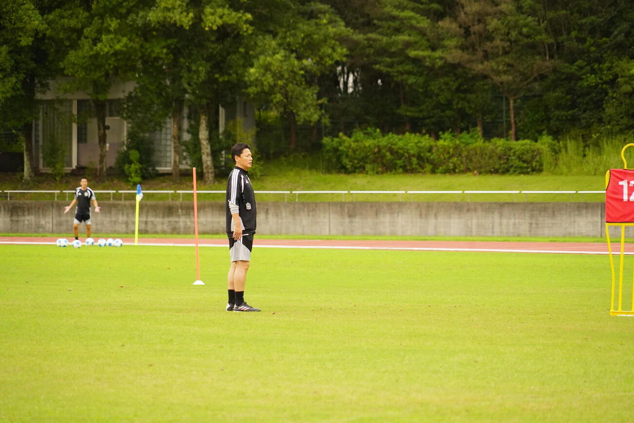 愛知・名古屋アジア大会1次リーグ初戦香港戦に向けて調整するU－21日本代表の大岩剛監督