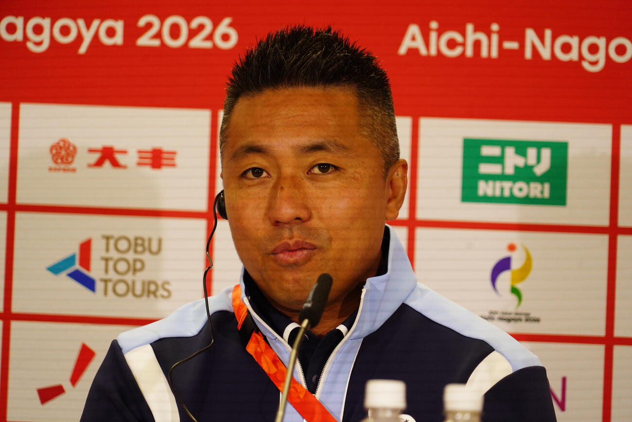 愛知・名古屋アジア大会の公式会見に出席したU－23香港代表の曽昭達監督