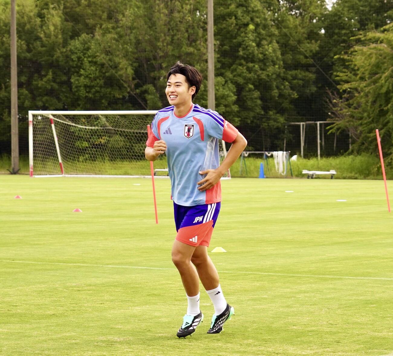 愛知・名古屋アジア大会に出場するU－21日本代表に合流したDF市原吏音