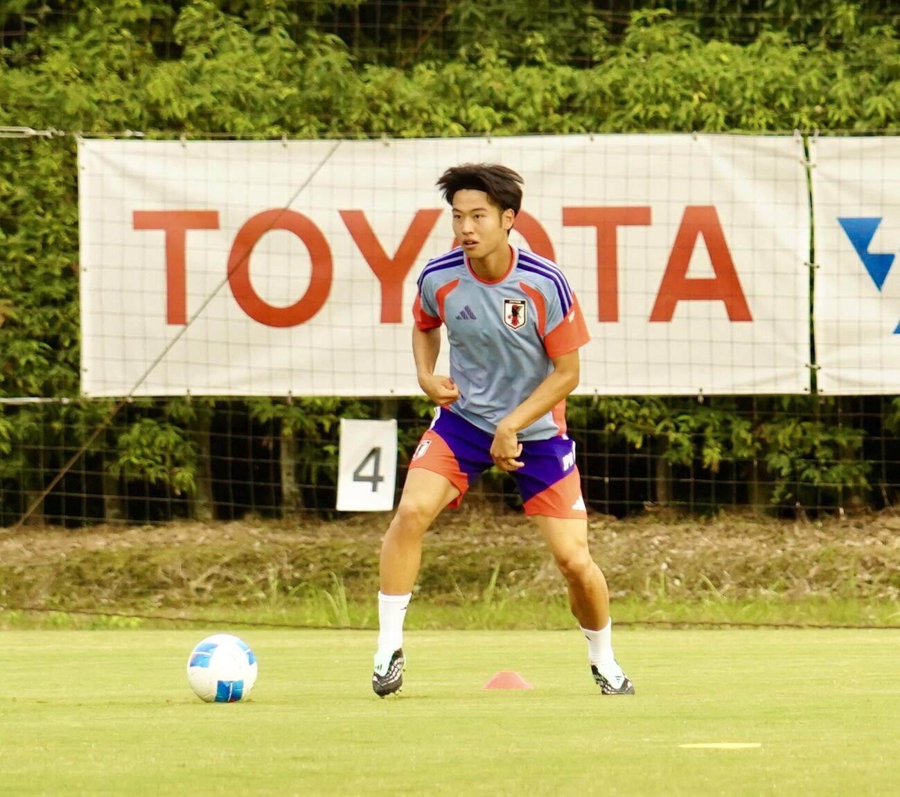 愛知・名古屋アジア大会に出場するU－21日本代表に合流したDF市原吏音