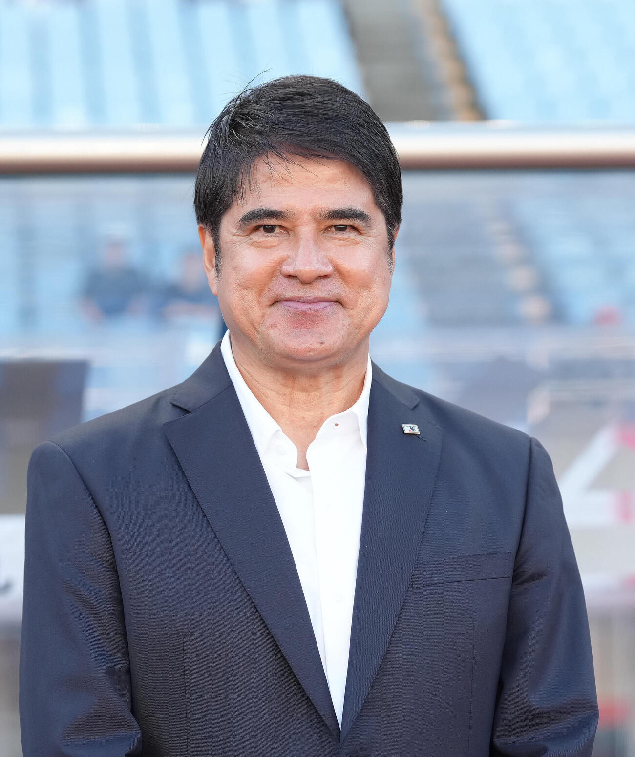 「FUTURE LEGACY MATCH in MIYAGI 2026に臨む日本代表OBOGの永島昭浩監督（撮影・足立雅史）