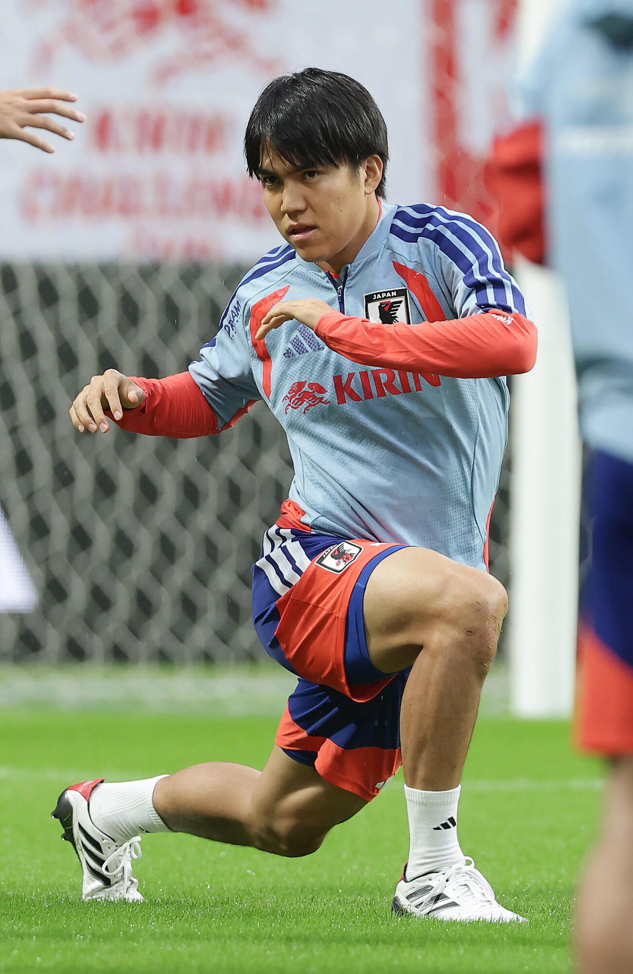 ベネズエラ戦に向け調整する田中聡（撮影・前田充）