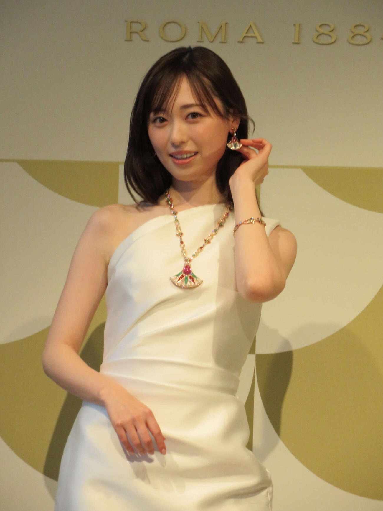 ブルガリ　アンバサダー就任記者発表会に出席した福原遥（26年3月撮影）