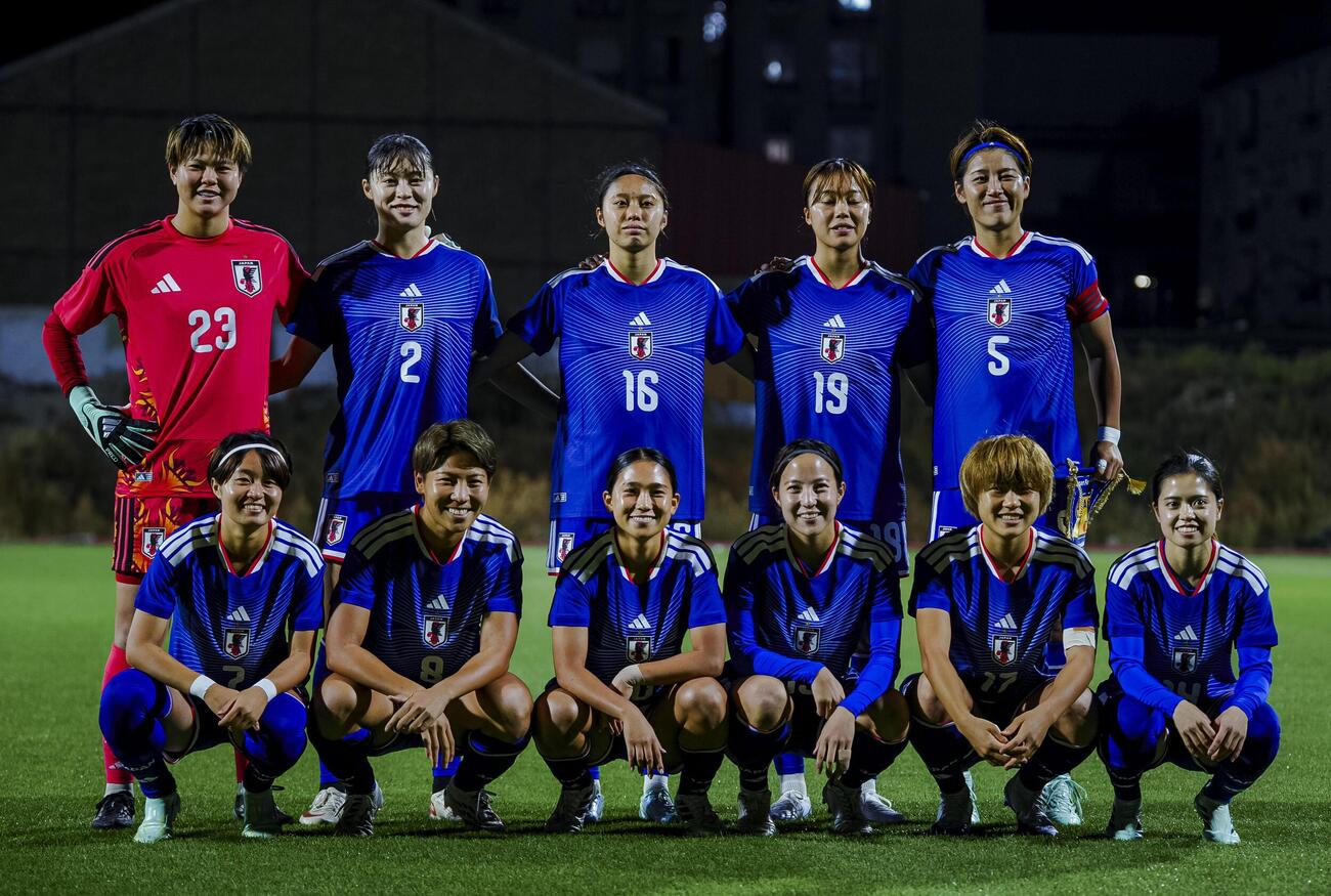 ハイチ戦に臨む女子日本代表＝サントゥアン（ゲッティ＝共同）