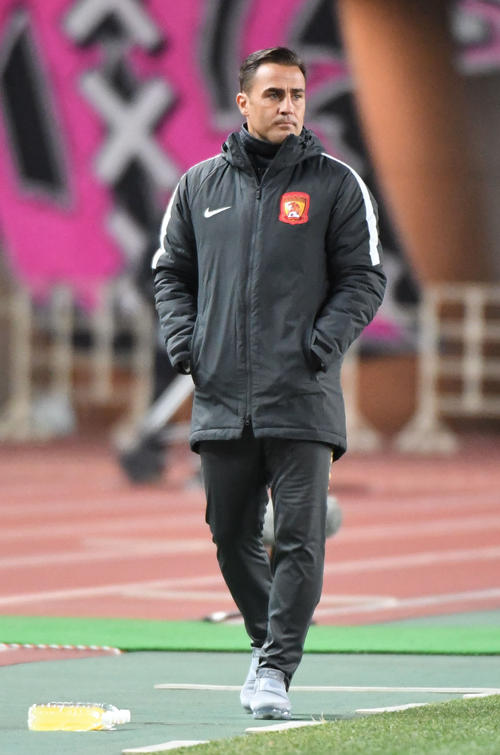 広州恒大・ファビオ・カンナバーロ監督（撮影・奥田泰也）