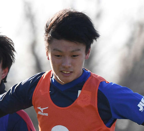 法大FW上田綺世（2019年2月25日撮影）