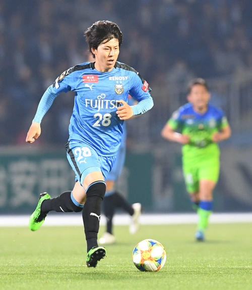 川崎F・MF脇坂泰斗（2019年4月19日撮影）