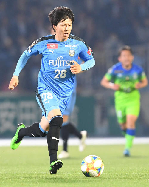 川崎F・MF脇坂（2019年4月19日撮影）