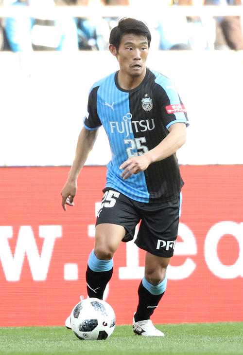 川崎F守田英正（2018年2月10日撮影）