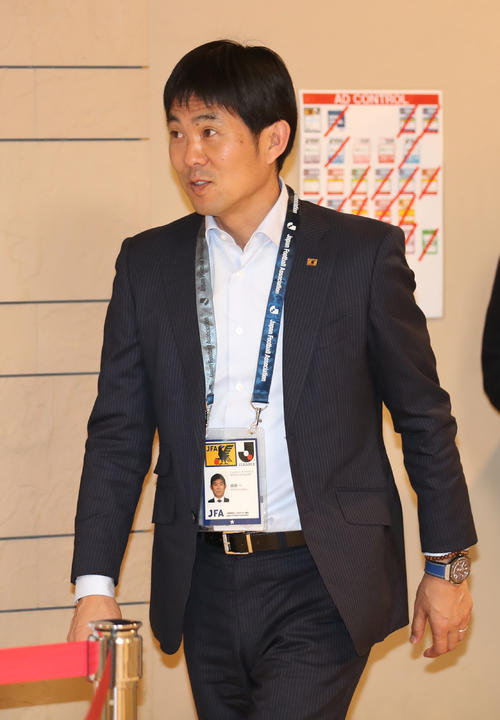 浦和－湘南戦の視察に訪れた日本代表森保監督（撮影・大野祥一）