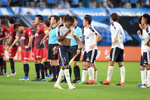 鹿島対磐田　鹿島に2－0で負けを喫した磐田（撮影・たえ見朱実）
