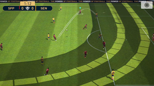 ゲームの試合中の一場面（C）J．LEAGUE　All　copyrights　or　trademarks　are　the　property　of　their　respective　owners　and　are　used　under　license．　（C）Konami　Digital　Entertainment