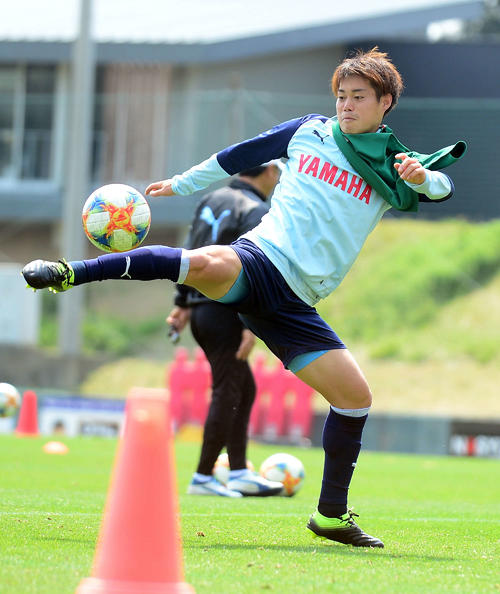 磐田MF松本昌也（2019年4月19日撮影）