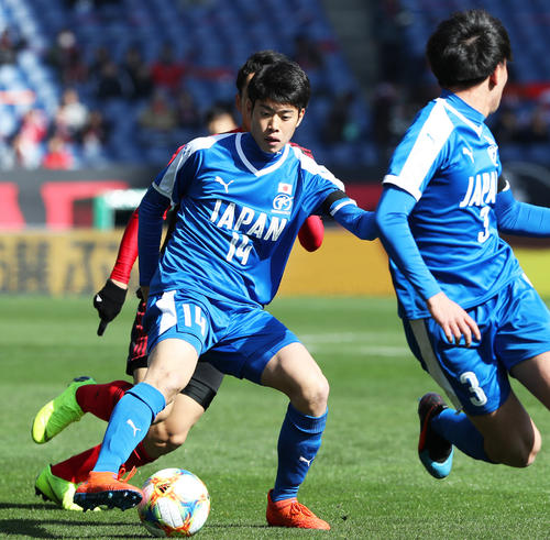 日本高校選抜での市船橋MF鈴木唯人