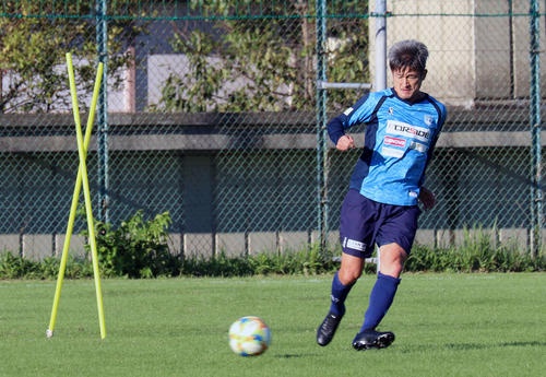 横浜FC・FWカズ（2019年10月13日撮影）