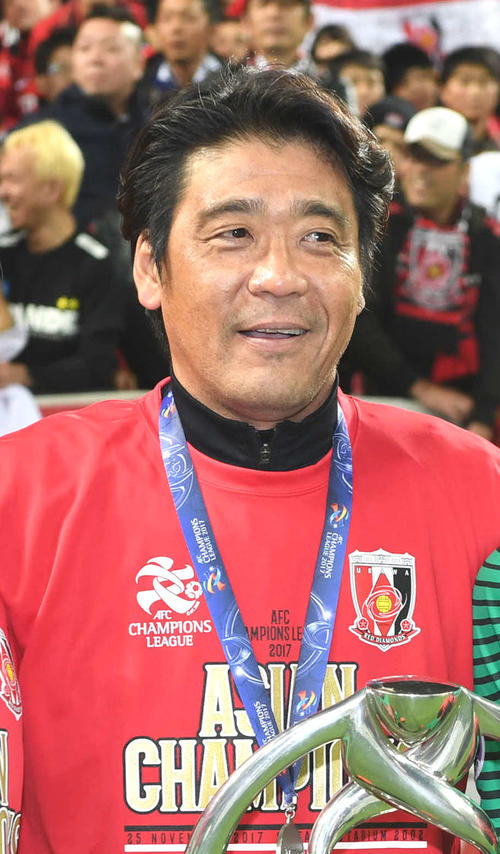 17年にＡＣＬで優勝した際の土田GKコーチ（2017年11月25日撮影）