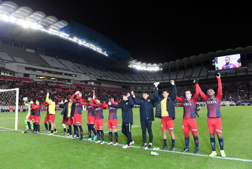 長崎を破り決勝進出を決めた鹿島（2019年12月21日撮影）