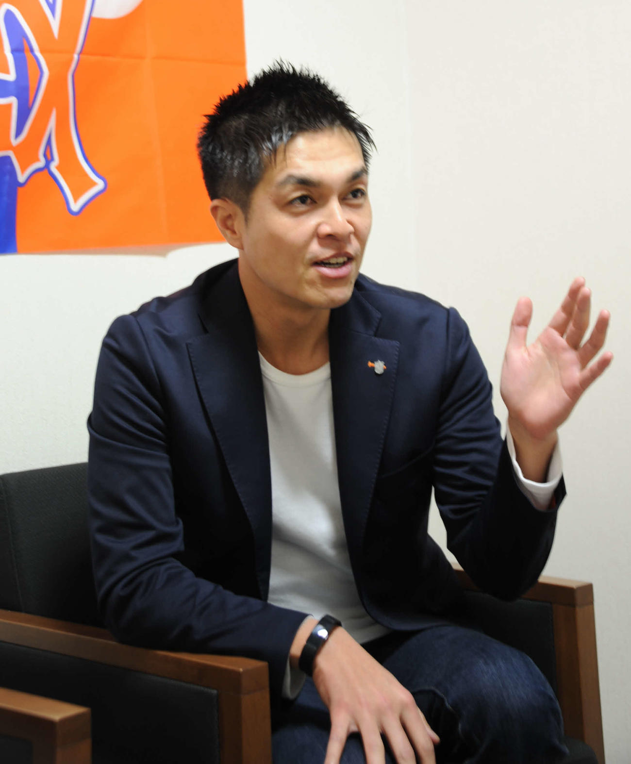 新潟に対する思いを語る是永社長（撮影・小林忠）