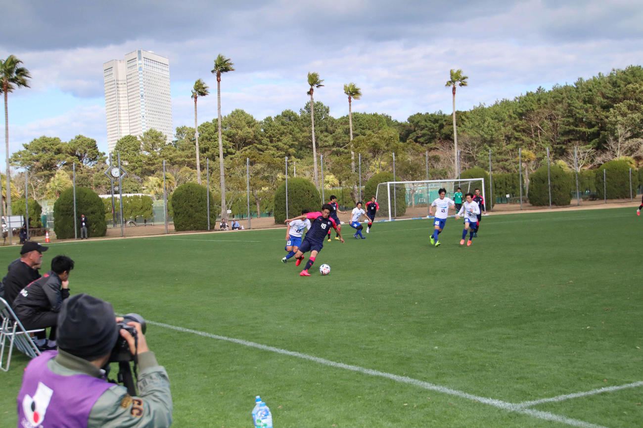 練習試合に参加した西川（撮影・南谷竜則）