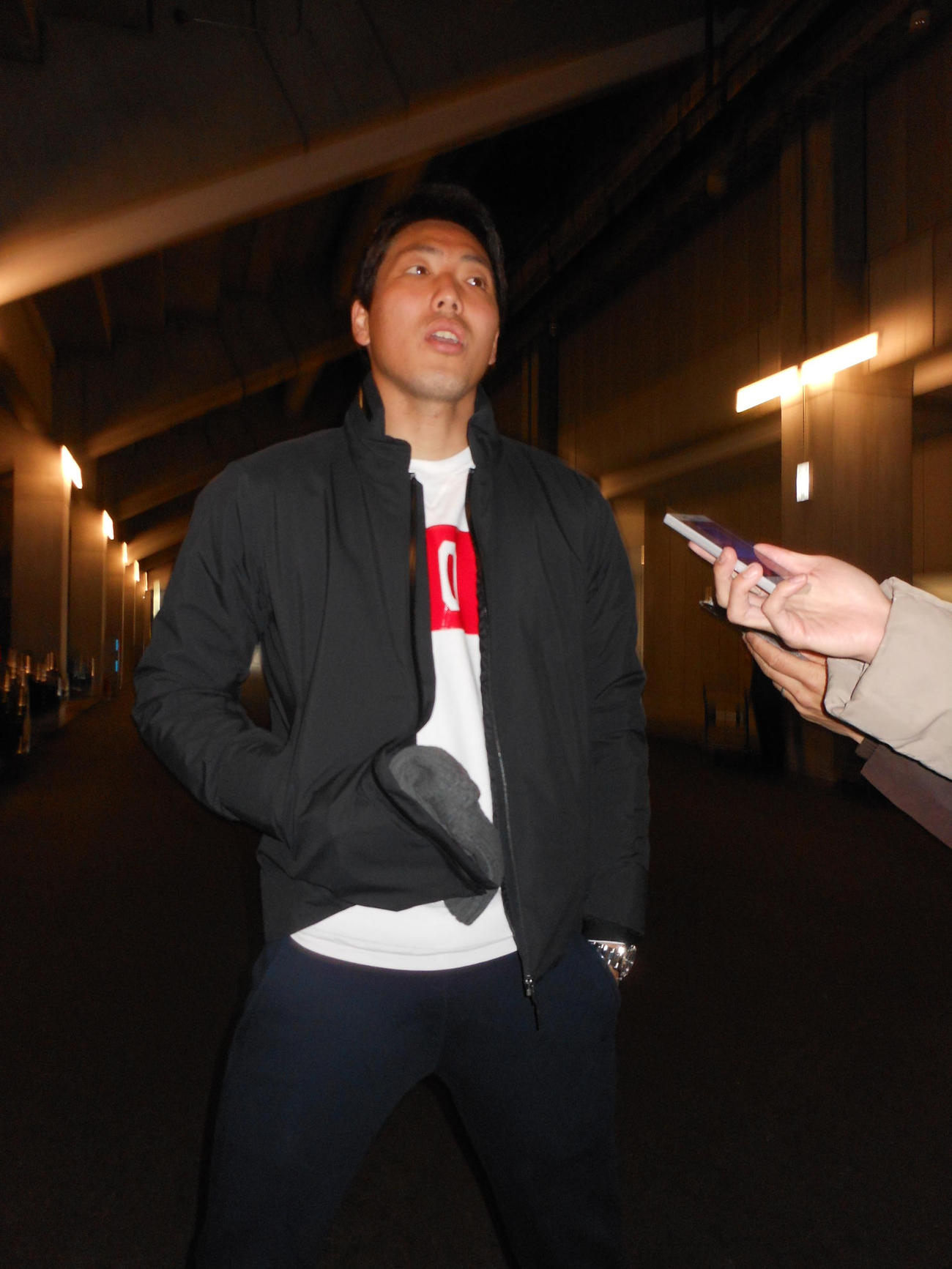 G大阪DF昌子は自身の右足首の状況について説明する
