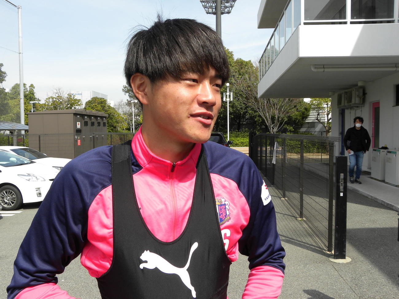 練習を終えたC大阪DF田平起也（撮影・松本航）