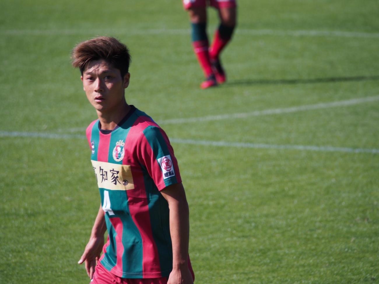 試合中の松本