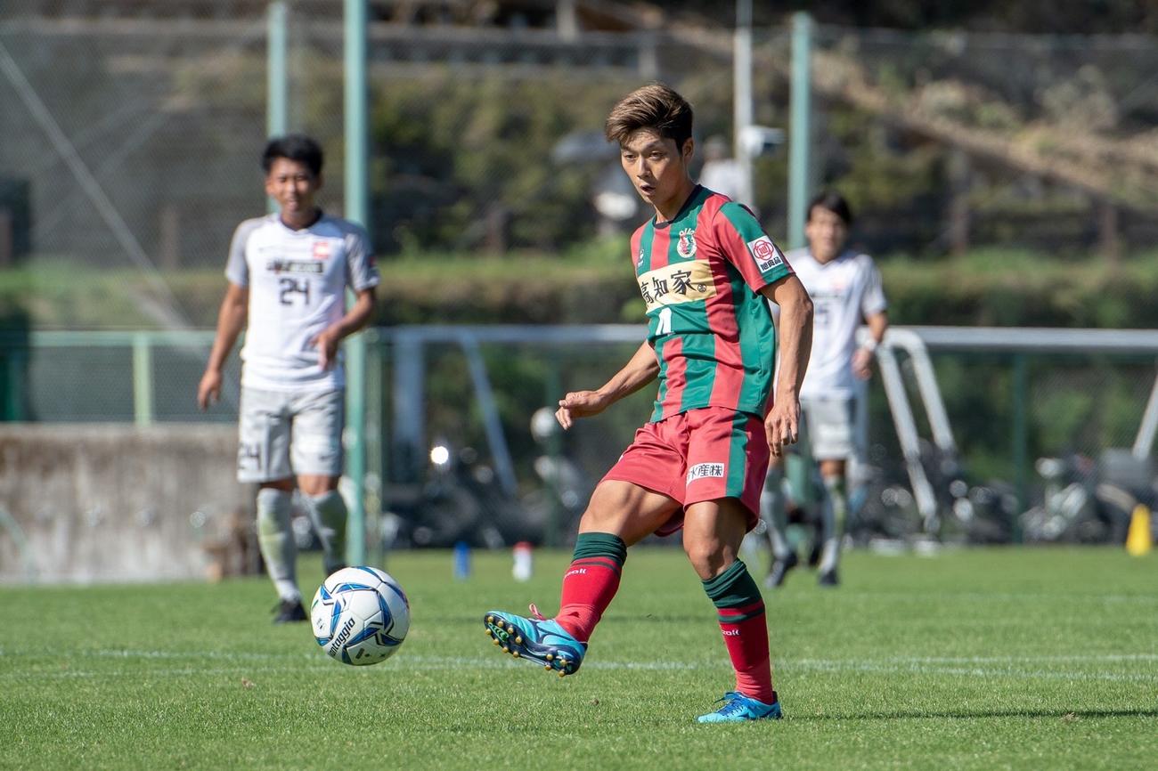試合中の松本