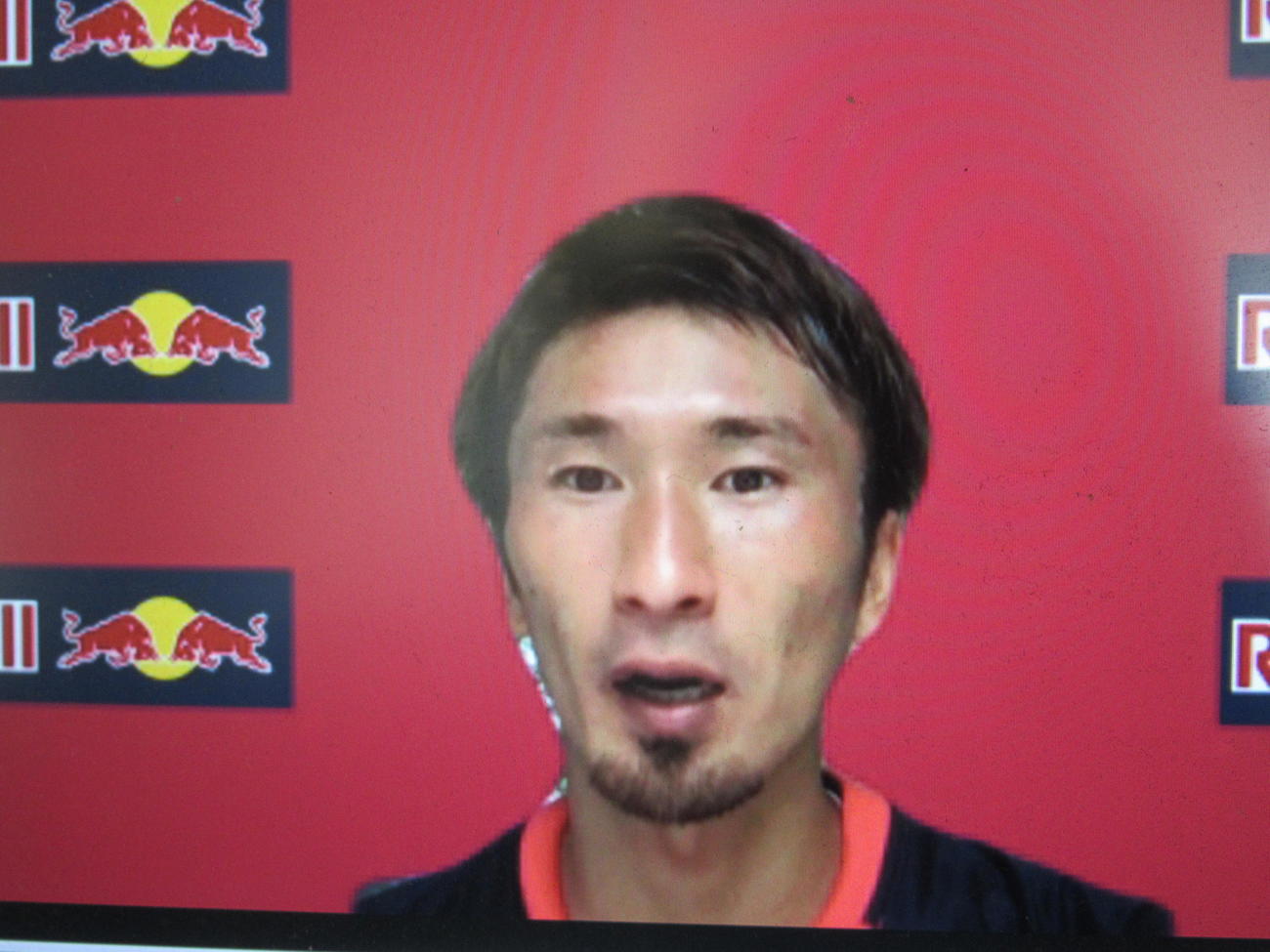 オンラインで取材に応じたC大阪MF奥埜（C）CEREZO　OSAKA