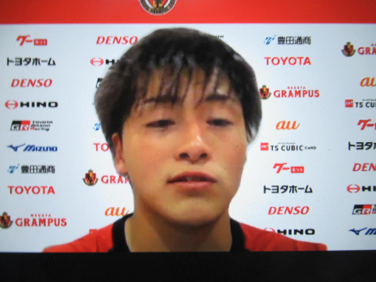 オンラインの取材に応じる名古屋の相馬（C）N.G.E.