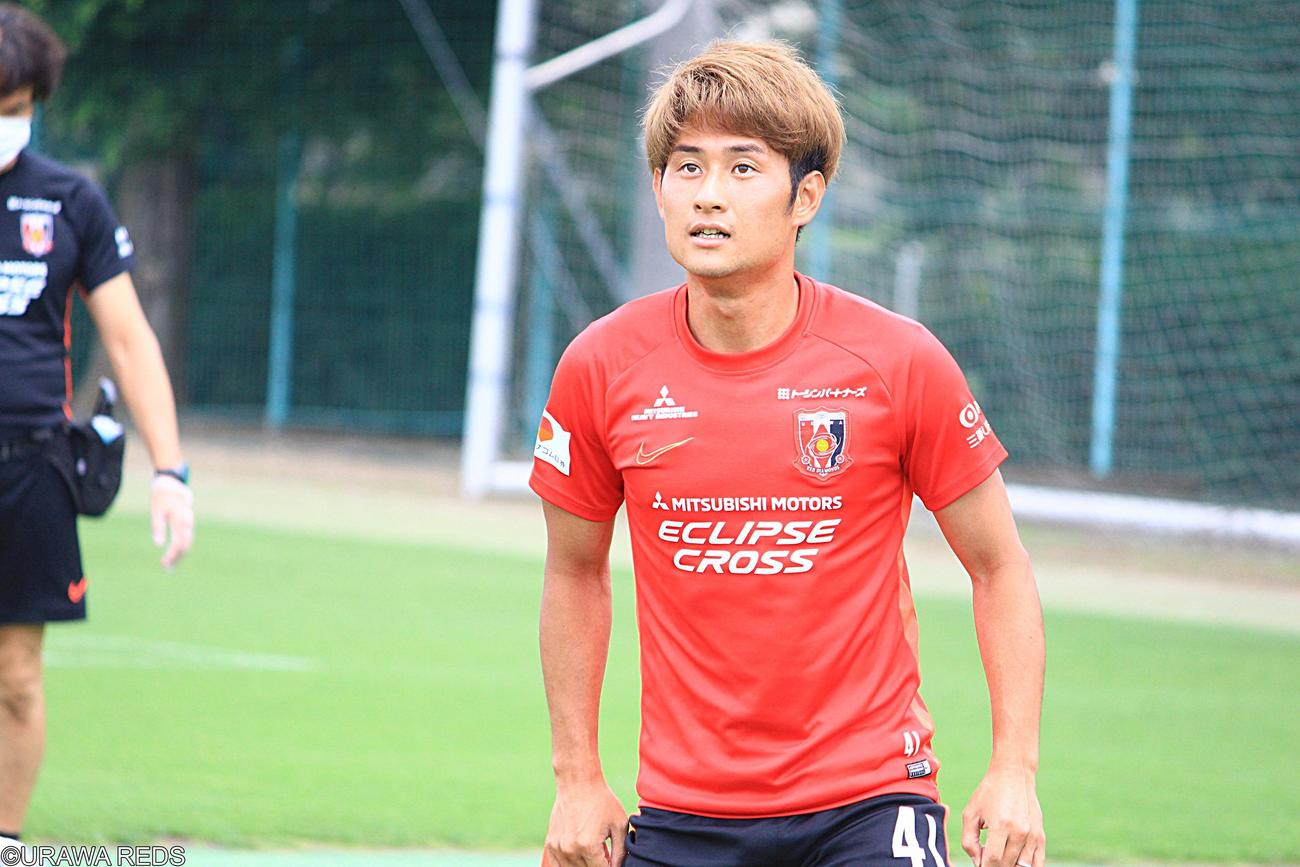 チームの全体練習に参加した浦和のMF関根（C)URAWAREDS