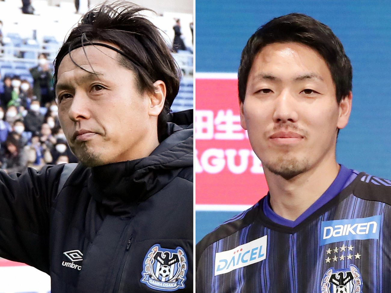G大阪遠藤（左）と昌子