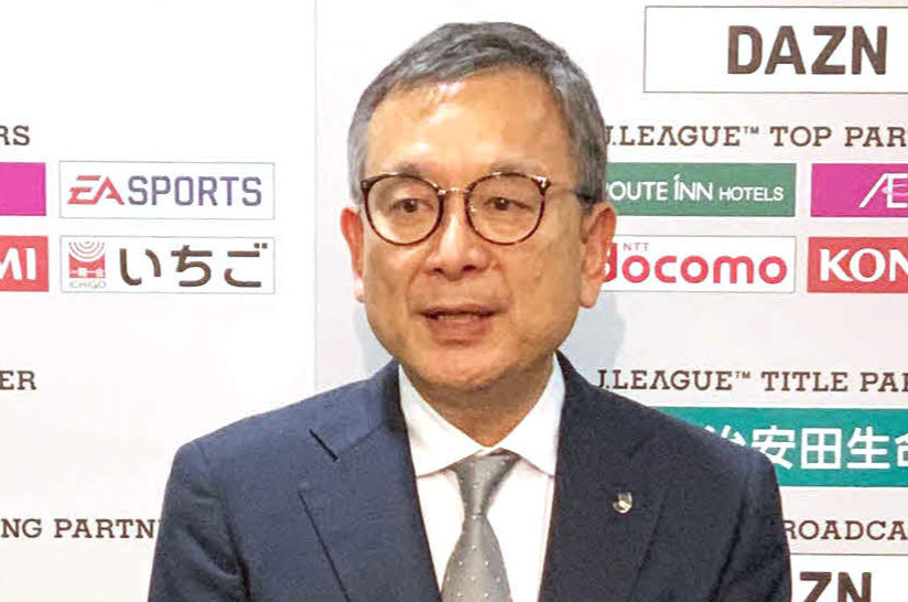 Jリーグ村井チェアマン（2020年3月9日撮影）