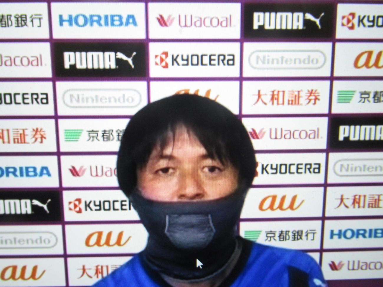 オンラインの取材に応じる京都の実好監督（C）KYTO　P.S.