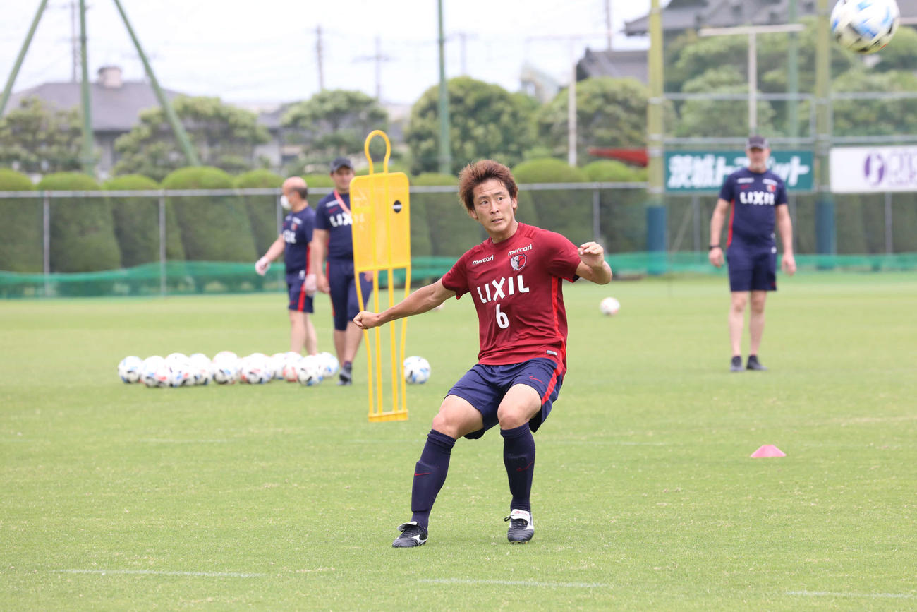 練習中の鹿島MF永木亮太（C）KASHIMA　ANTLERS