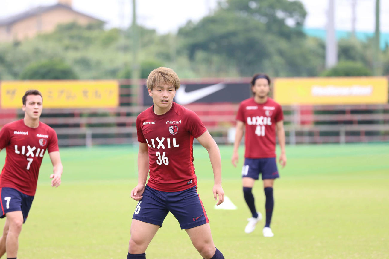 練習中の鹿島FW上田綺世（C）KASHIMA　ANTLERS