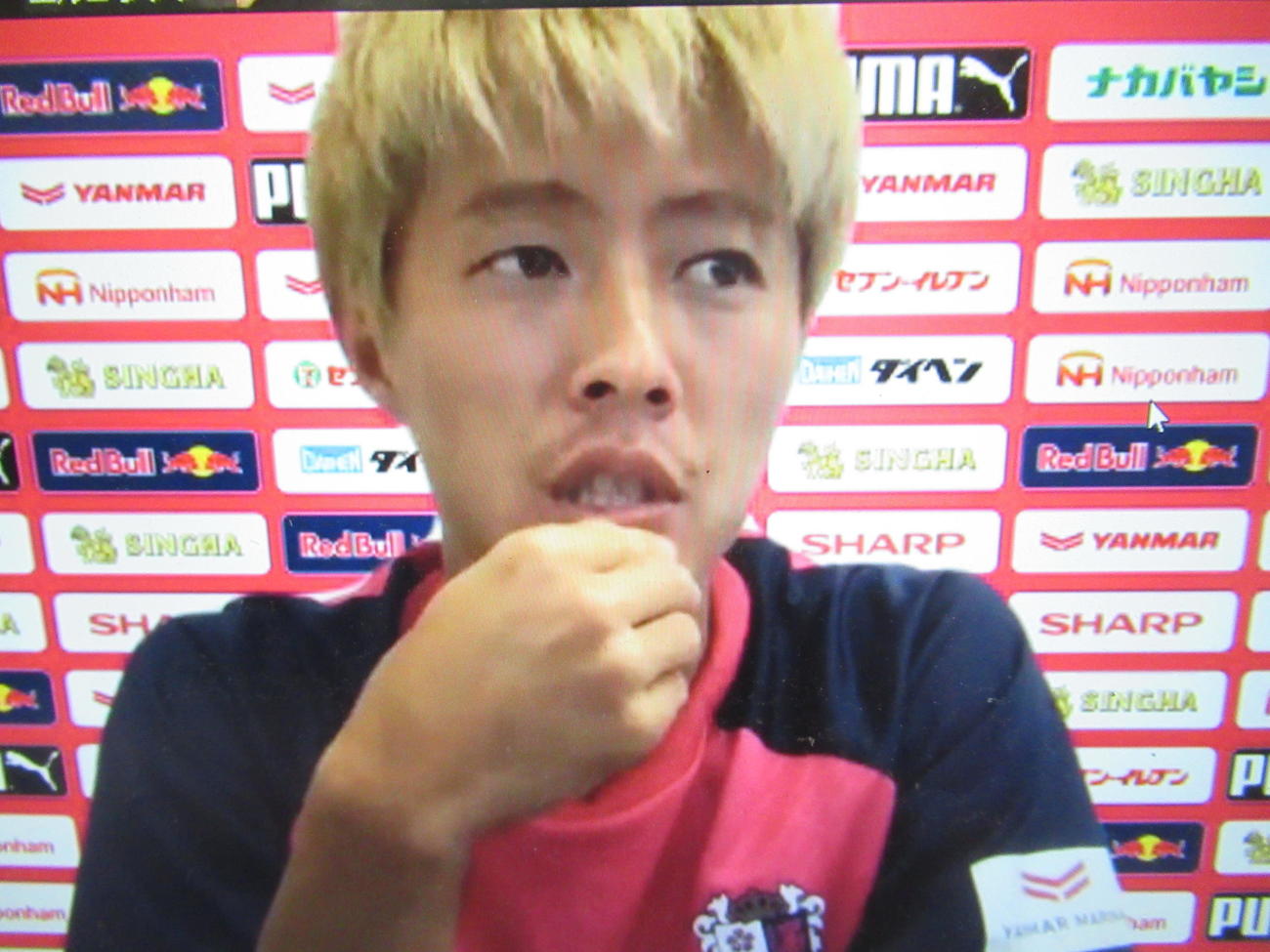 オンラインでの取材に応じるC大阪FW柿谷（C）CEREZO　OSAKA