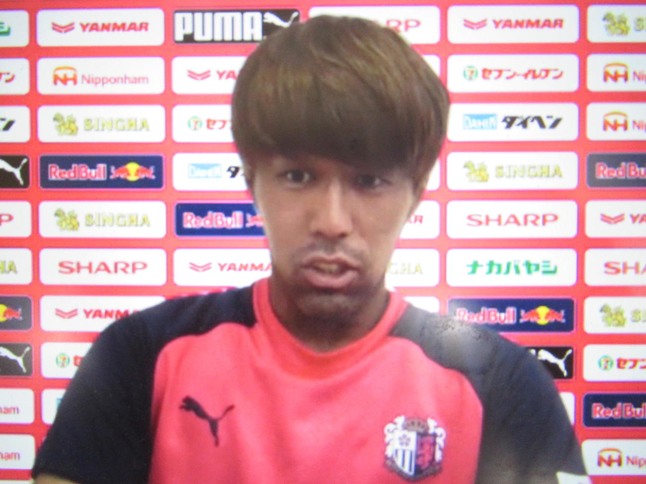 オンラインでの取材に応じるC大阪DF木本（C）CEREZO　OSAKA