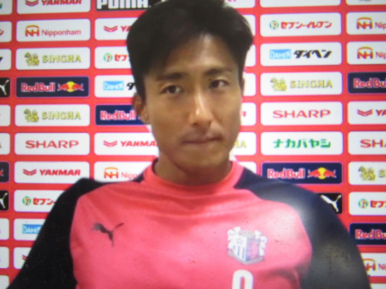 オンラインでの取材に応じたC大阪FW都倉（C）CEREZO　OSAKA