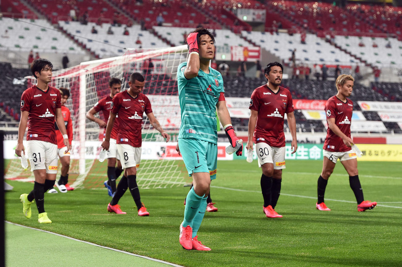浦和対柏　柏に4－0と大敗した浦和（撮影・たえ見朱実）