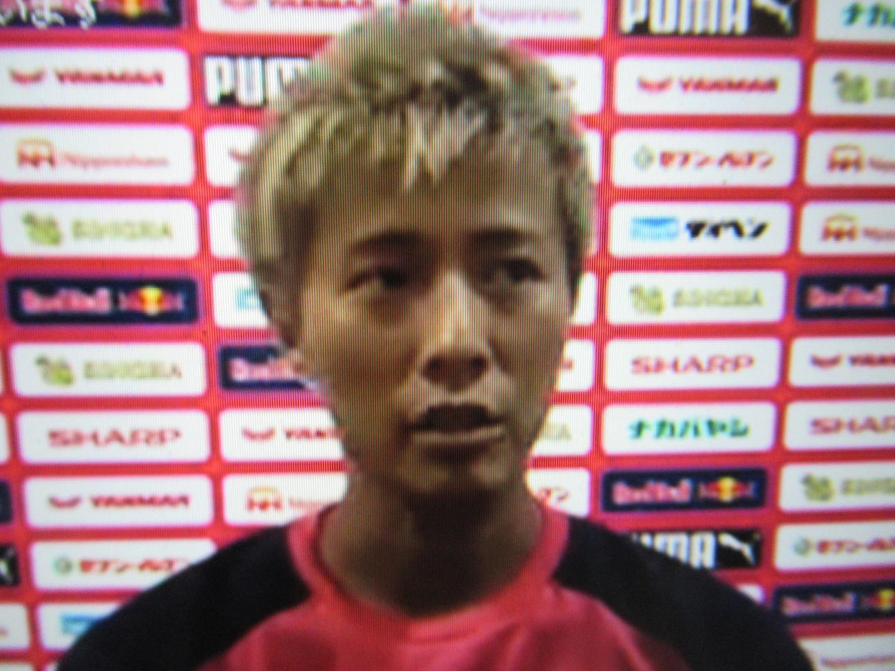 オンラインで取材に応じるC大阪FW柿谷（C）CEREZO　OSAKA