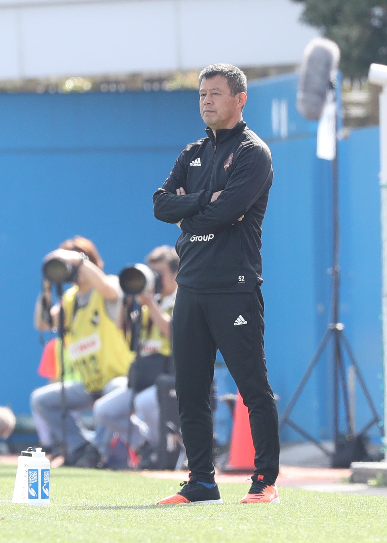 J2金沢柳下正明監督（2018年4月1日撮影）