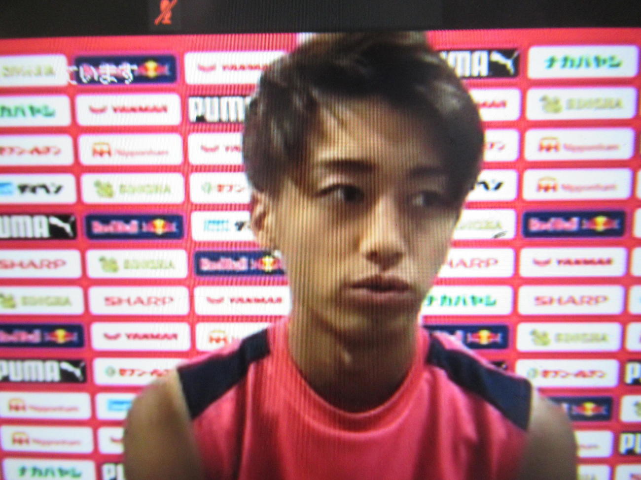 練習後、リモートで取材に応じるC大阪MF西川（C）CEREZO　OSAKA