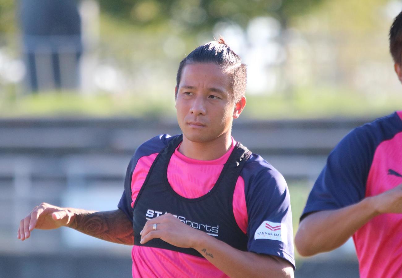 神戸戦に向けて練習するC大阪DF松田(C)CEREZO　OSAKA