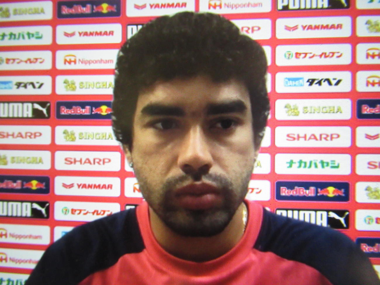 リモート取材に応じるC大阪FWブルーノ・メンデス（C）CEREZO　OSAKA