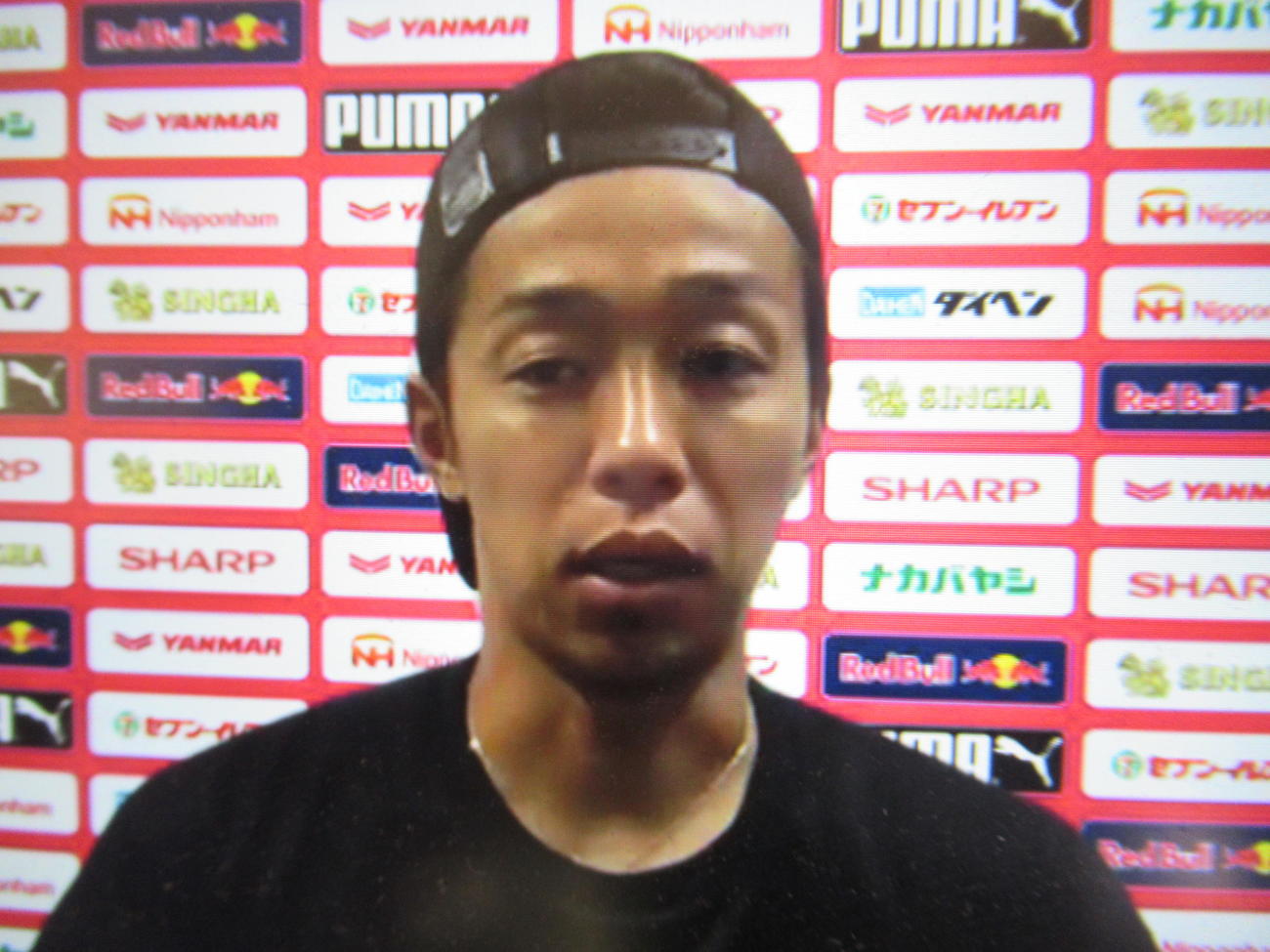 リモート取材に応じるC大阪MF清武（C）CEREZO　OSAKA