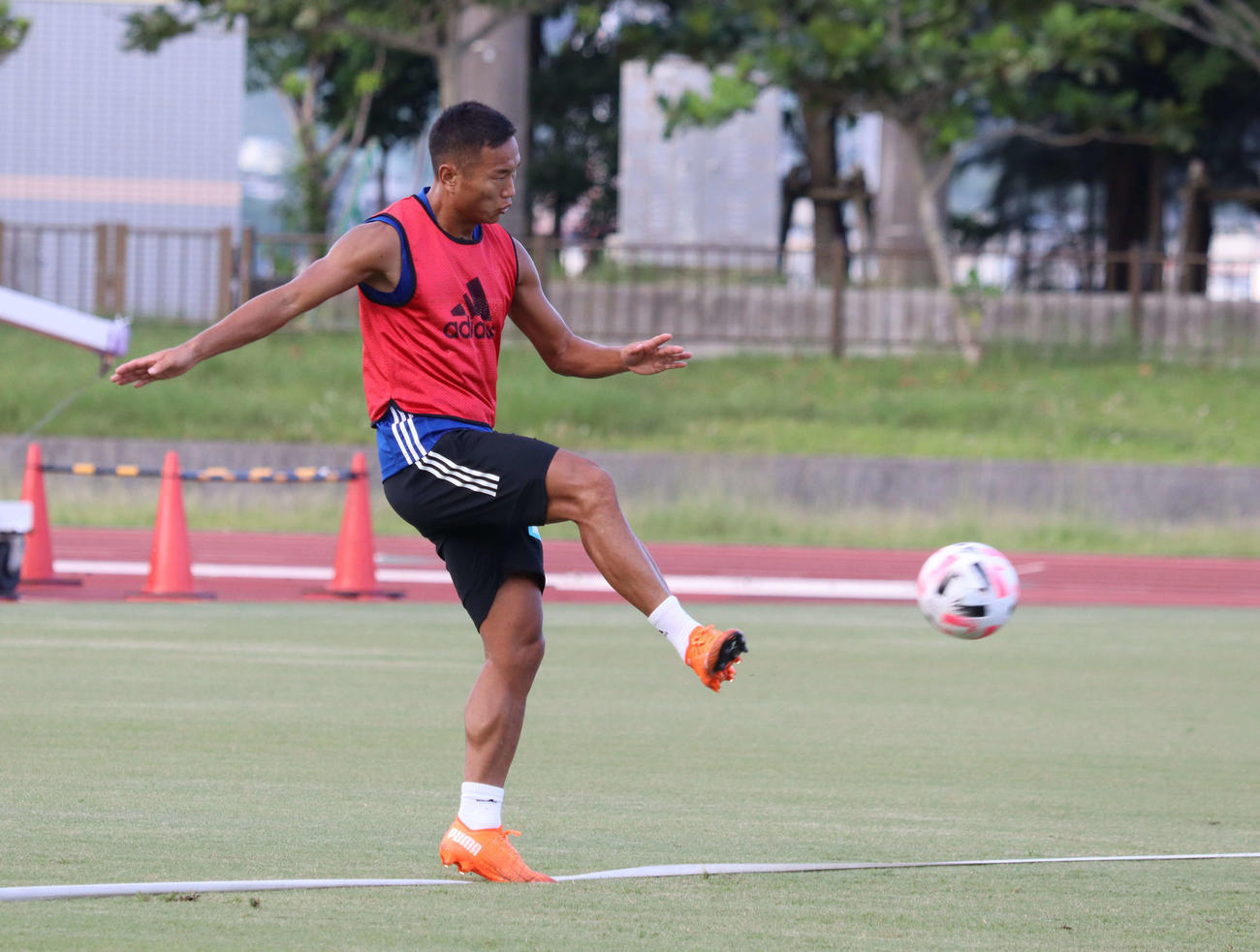 琉球戦での5試合ぶりの勝利を誓ったFW鄭大世(C)ALBIREX　NIIGATA