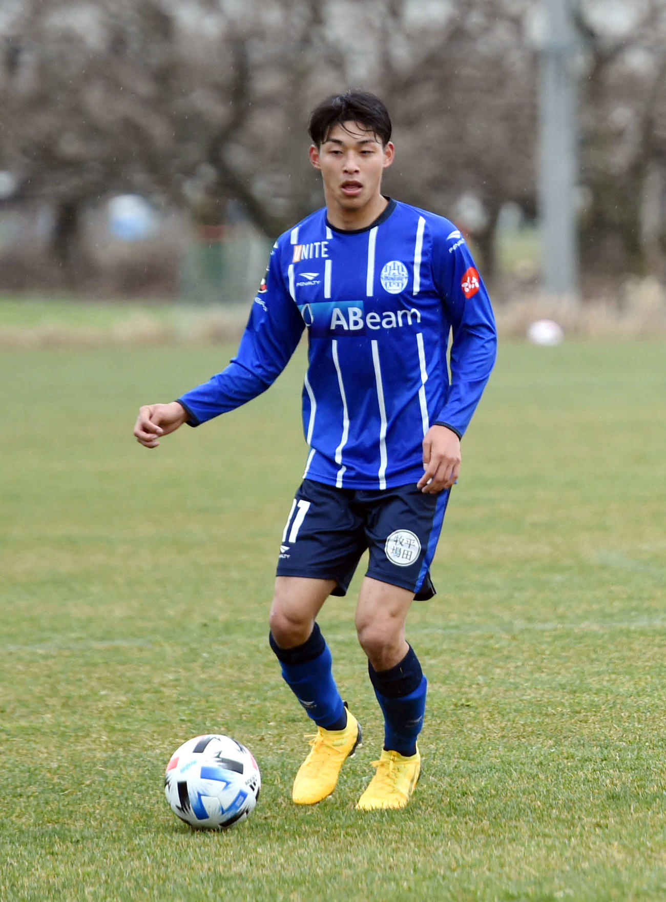 山形DF半田陸（2020年3月22日撮影）